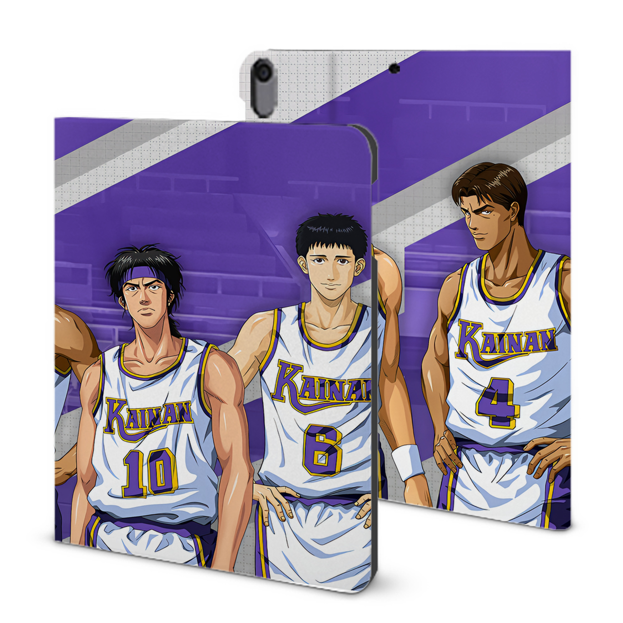 （画像用） SLAM DUNK／スラムダンク IPad ケース ブック型 PUレザー TPU 耐衝撃 軽量 薄型 ペン収納なし 全面保護 IPad 各モデル対応